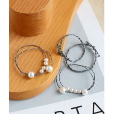 パール×ラメヘアゴム[4本セット]