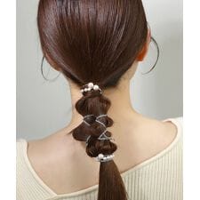 パール×ラメヘアゴム[4本セット]