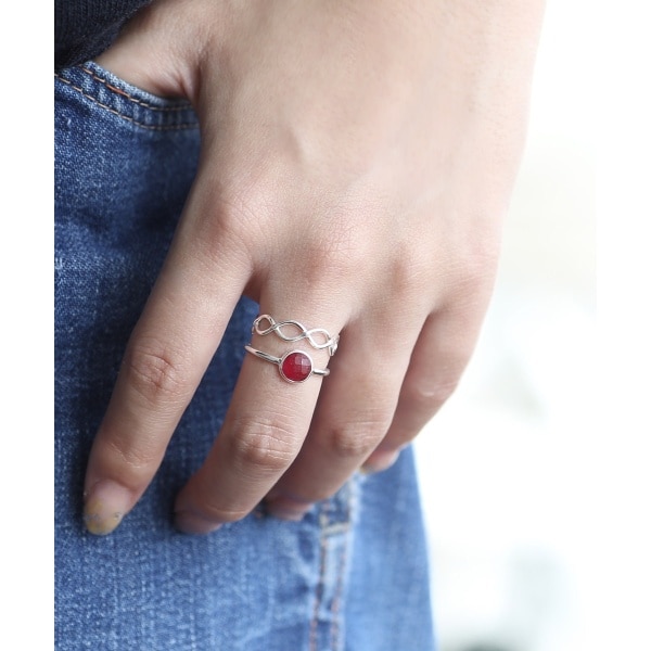 TWIST Pinky Ring [silver925] 11号 2つセット ツイストリング[A