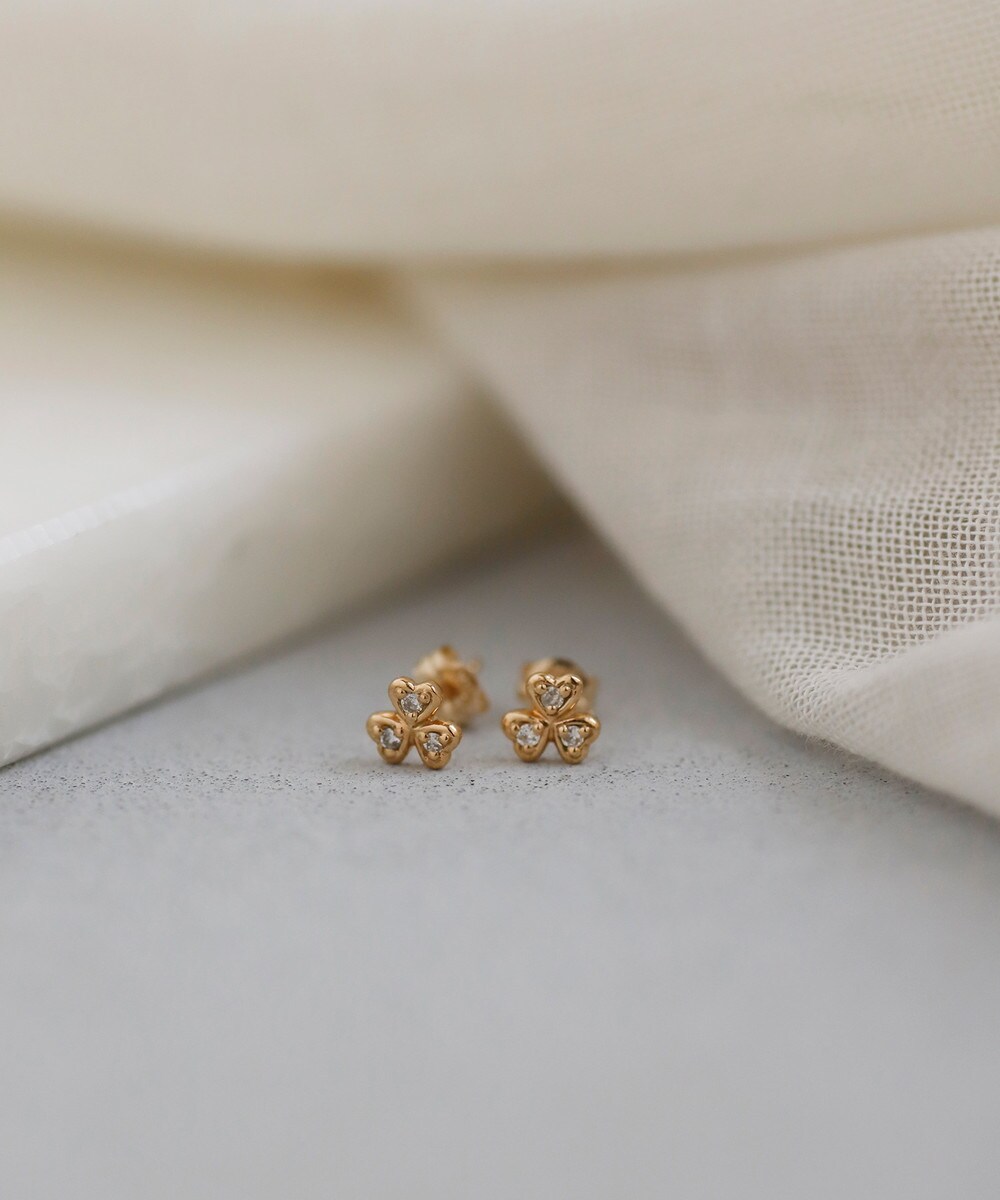クローバーモチーフダイヤピアス | シエナロゼ(SIENA ROSE