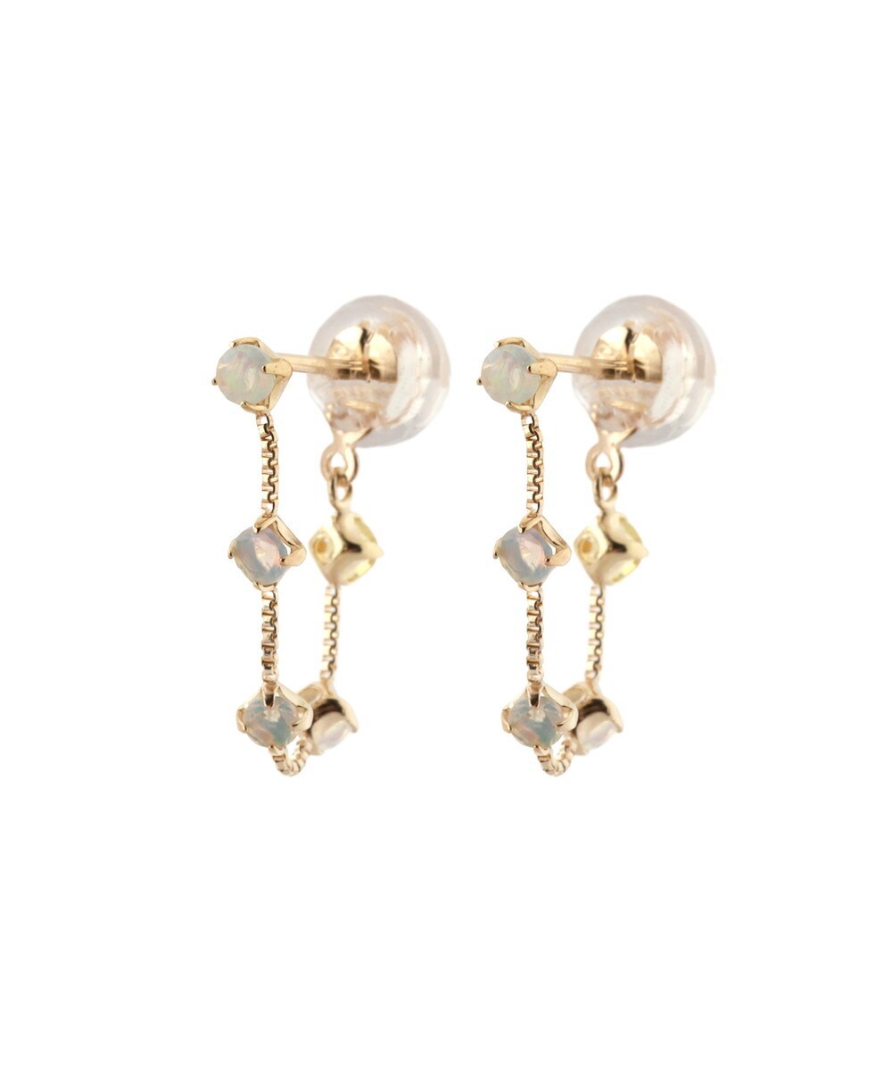 SIENA ROSE スリーダイヤを添えた18金パールピアス SIENA ROSE】スリーダイヤを添えた18金パールピアス｜SANPO