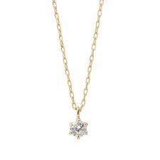 一粒ダイヤモンドの18金ネックレス[0.05ct] | シエナロゼ(SIENA ROSE 