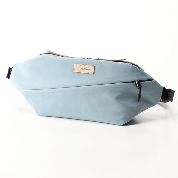 ウエストポーチ SHIPS: シュリンクレザー × ファブリック バッグ SHIPS ウエストポーチ SHIPS: シュリンクレザー × ファブリック