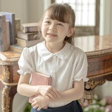 キャサリンコテージ(Catherine Cottage)の日本製 フォーマルレース襟半袖ブラウス