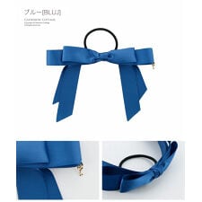 サテンリボン　ヘアゴム