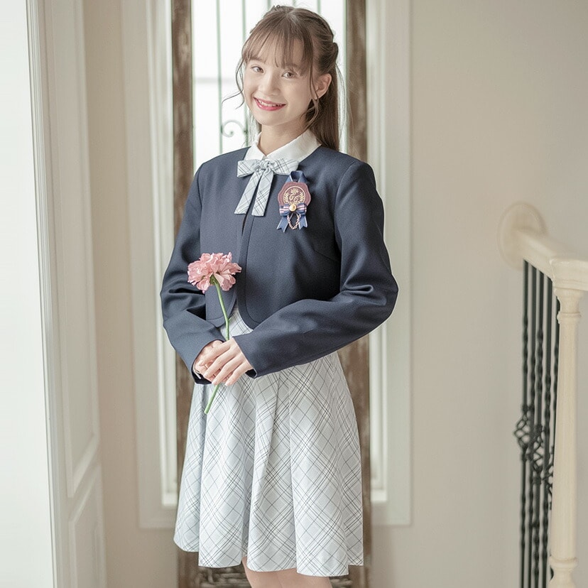 白襟ワンピース＆ノーカラーボレロスーツセット | キャサリンコテージ