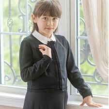 キャサリンコテージ(Catherine Cottage)の【140-160】綿100%コンシールボタンカーディガン