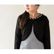 キャサリンコテージ(Catherine Cottage)のショート丈上品ニットボレロカーディガン/ジュニアサイズ