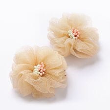 マカロンカラーのお花ヘアクリップ 2個セット