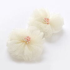 マカロンカラーのお花ヘアクリップ 2個セット