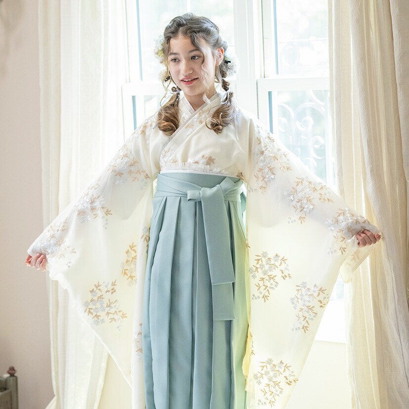 花刺繍チュールレースミディアム丈袴セット　Catherine Cottage Catherine Cottage 花刺繍チュールレースミディアム丈袴セット