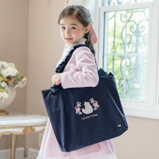 猫刺繍レッスンバッグ