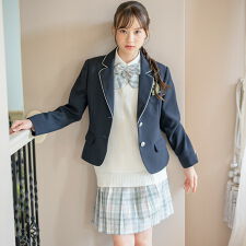 ニットベスト付きミニ丈テーラードスーツセット