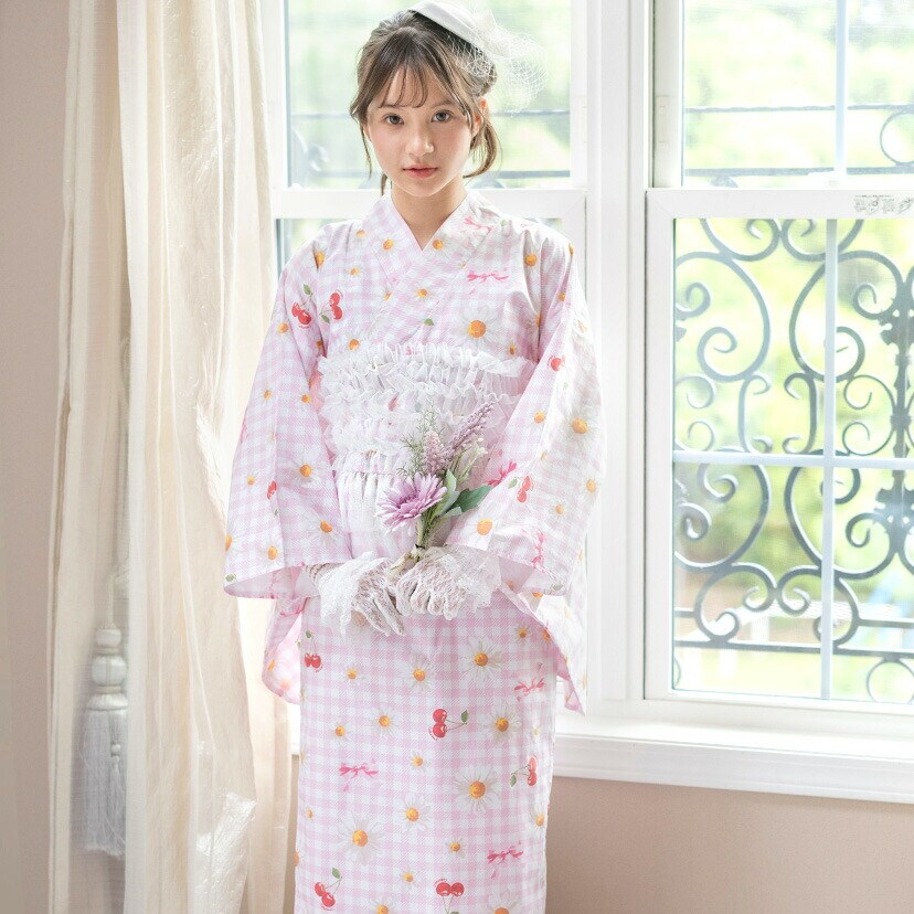 浴衣ドレス　セパレート　ピンク　大人用　M からL レディース 浴衣 (桃色・ピンク系) の一覧 | マルイウェブチャネル