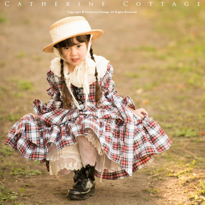 2wayチェック編上げワンピース キャサリンコテージ Catherine Cottage Cc0044 ファッション通販 マルイウェブチャネル
