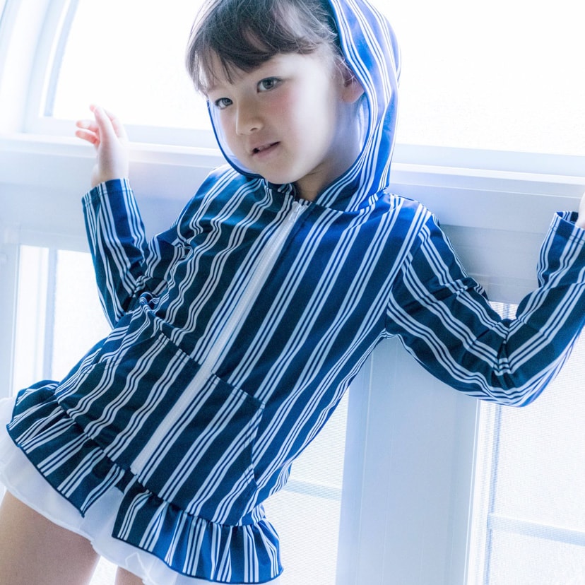 日本未発売★APRILPOOLDAY★ストライプラッシュガード 2color ストライプシャツラッシュガード セットアップ