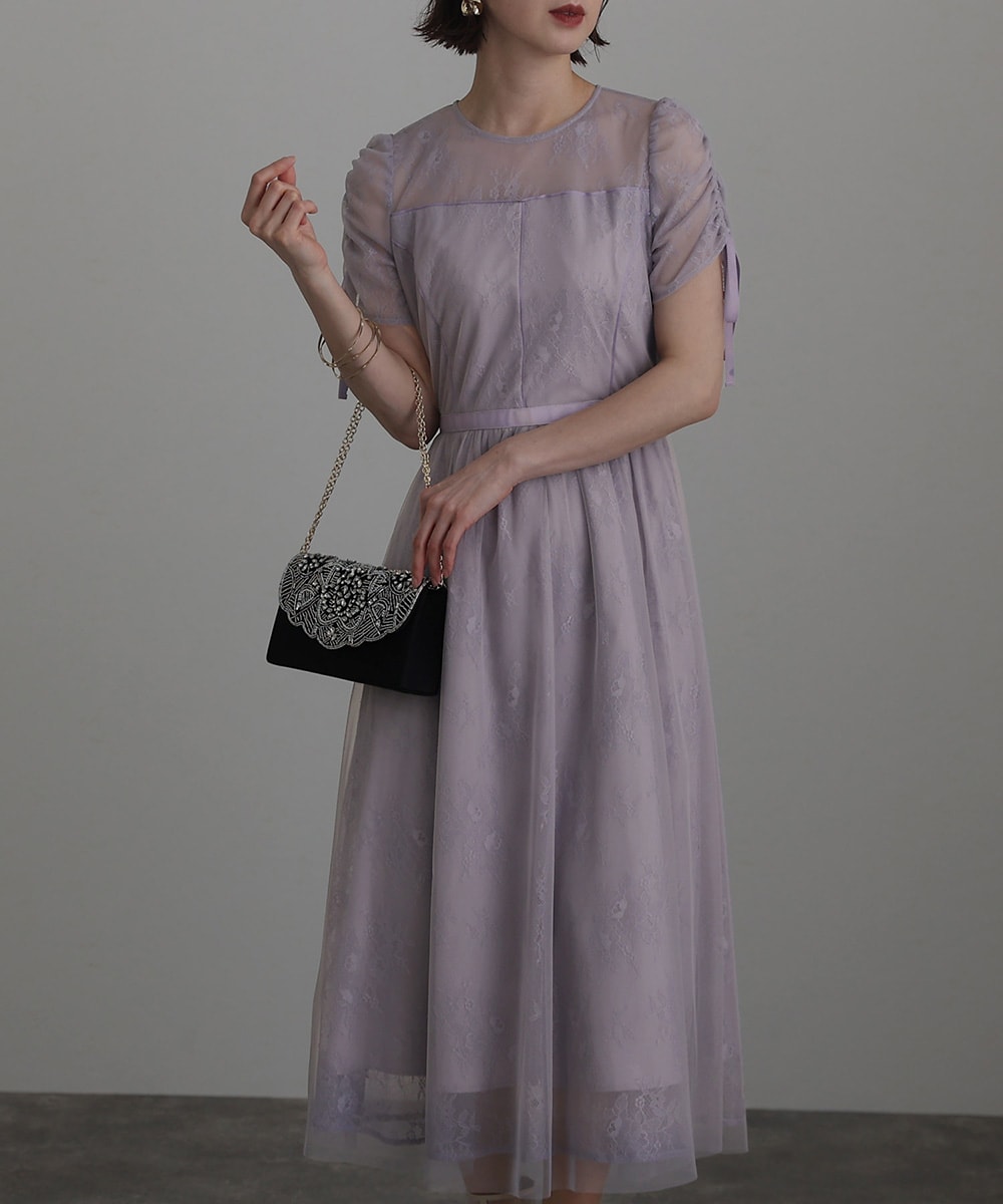 LEJA-アームカバー付マルチウェイオフショルダーリブニットワンピース