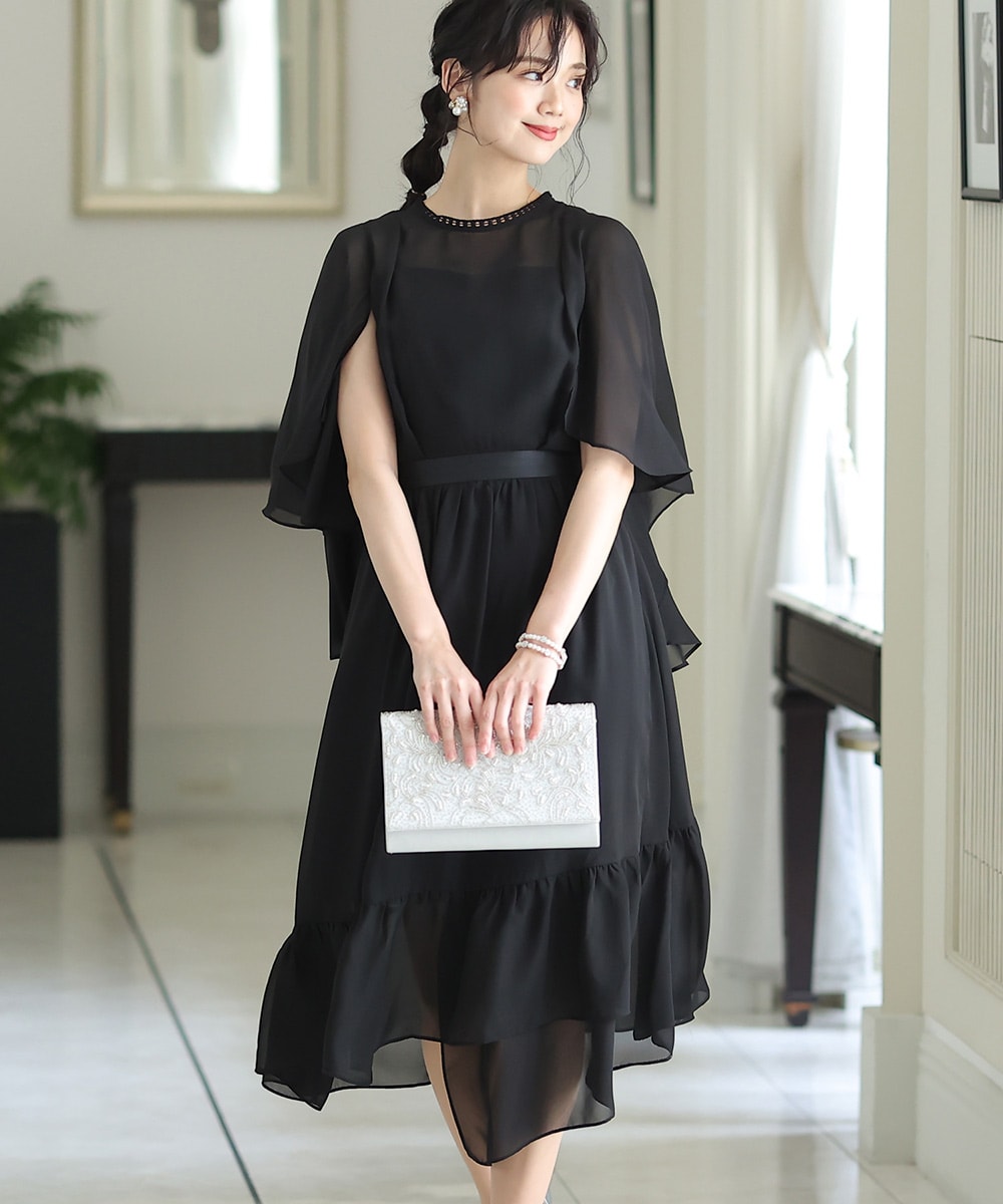 本日限定価格●美品●プールヴー 刺繍 エンブロイダリー 2XL ゆったり 大きい 刺繍レース＆プリーツドレス｜PourVousドレス