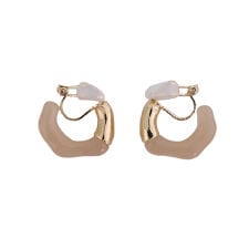 いびつカラーフープイヤリング