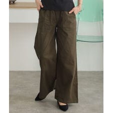 ウエストゴムストレッチツイルベーカーパンツ