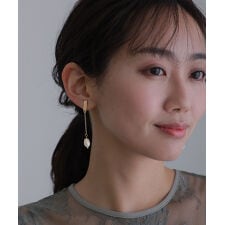 淡水パール×チェーンイヤリング