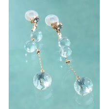 クリアボールイヤリング (二次会 謝恩会 お呼ばれ)