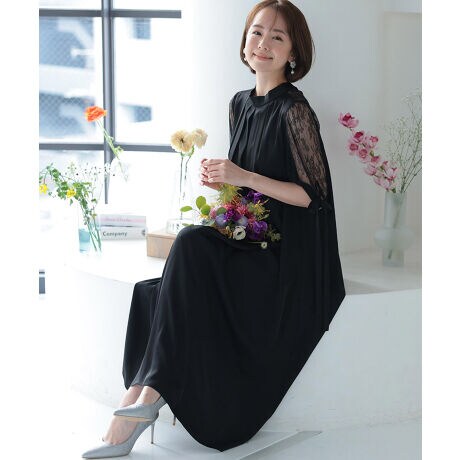 パーティードレス グレー キャミソール Vネック ソフトチュール 二次会  