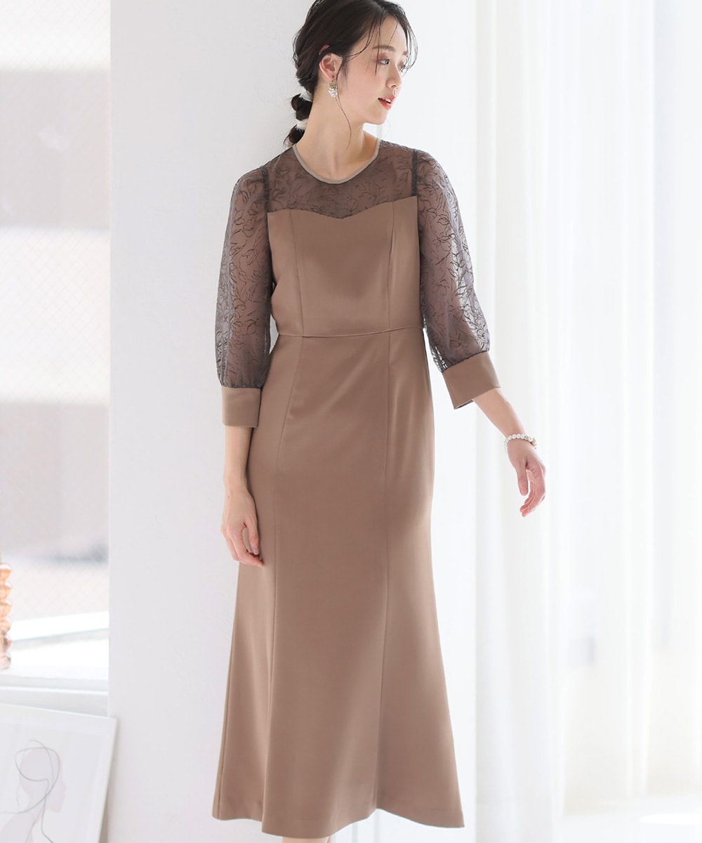 2WAYチュールトップスパールAラインドレス | レジャ(Leja