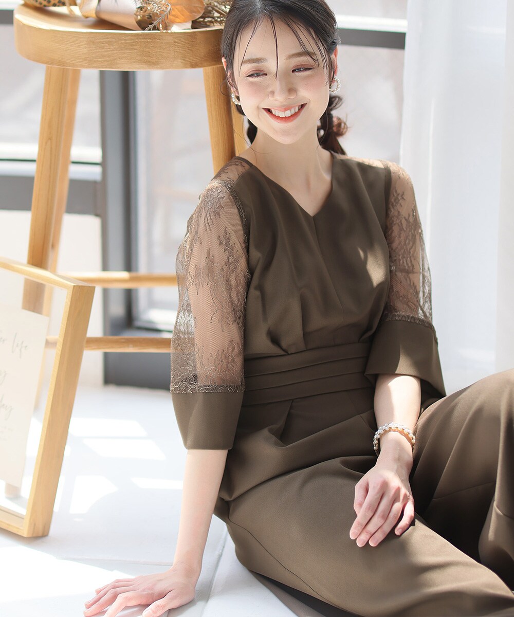 美品　Pour Vous　プールヴー　パンツドレス セレモニー　結婚式 PourVous パンツドレス ワイドパンツフォーマルお呼ばれロング丈