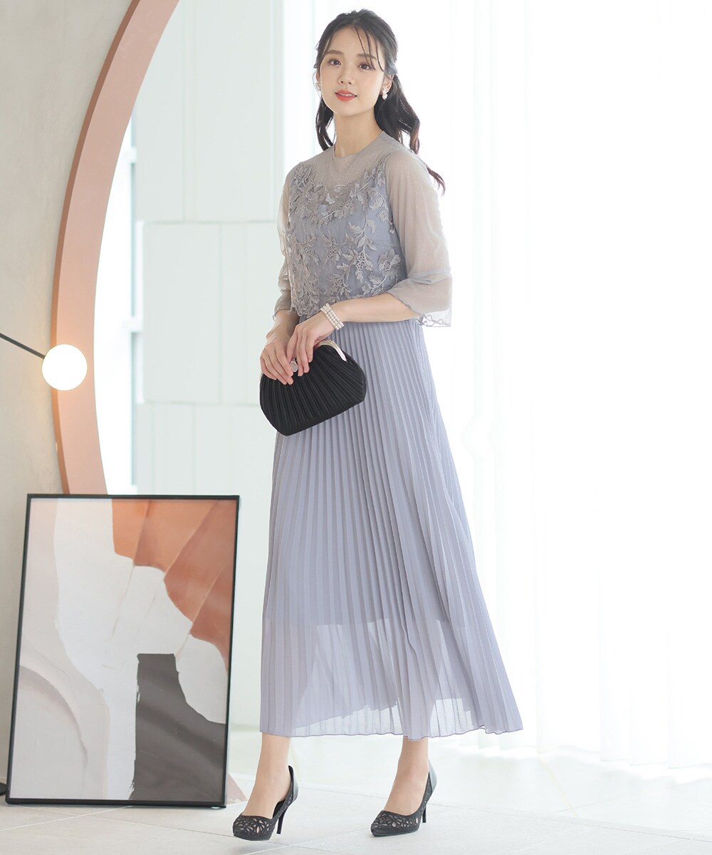 LEJA】ラメ混ツイードパール釦スパンコール刺繍ドレス | レジャ(Leja