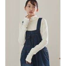 ハイネック指穴カットソー