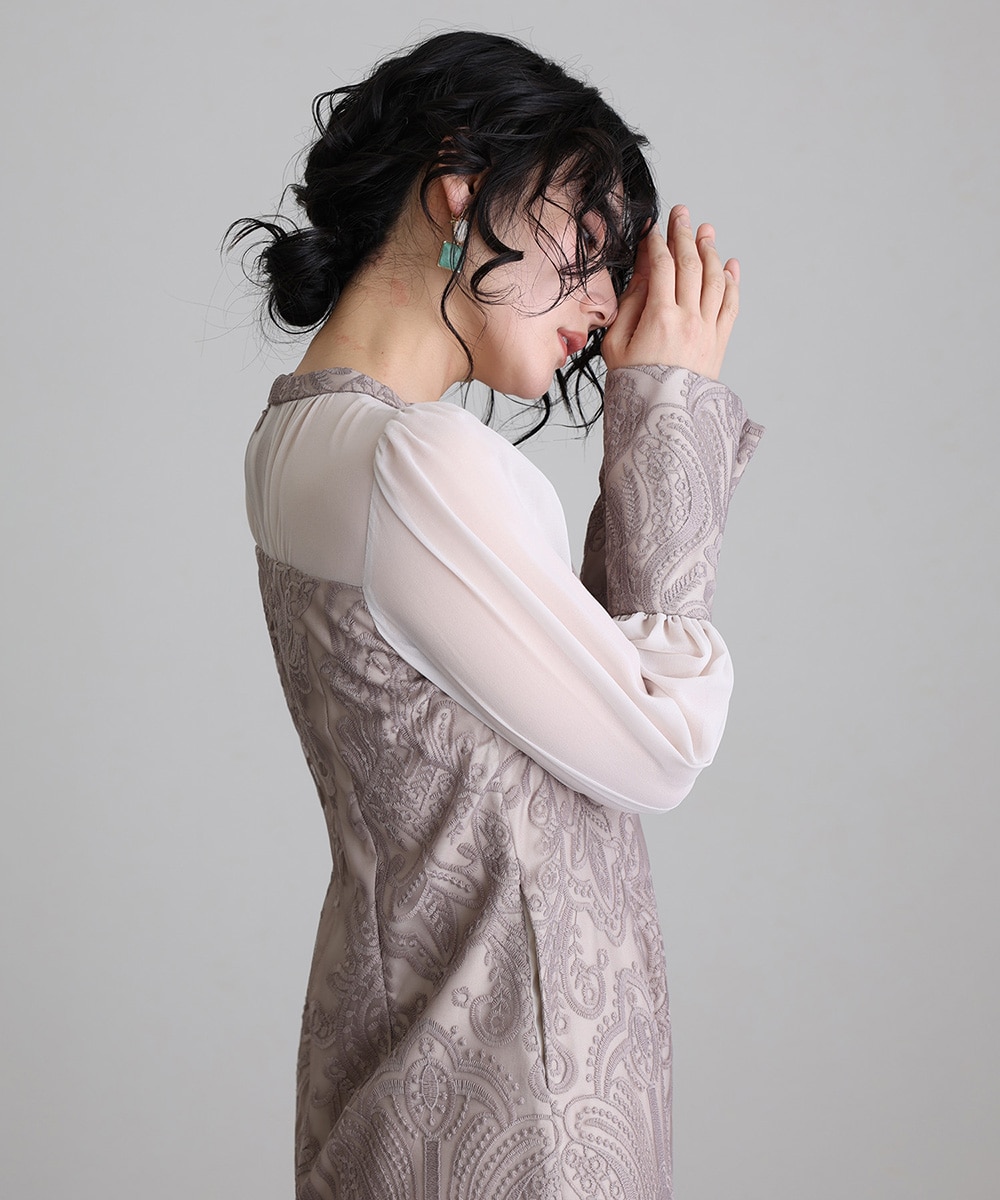atlo ドレス atlo ドレス 結婚式 パーティードレス カシュクール風ロング＆七