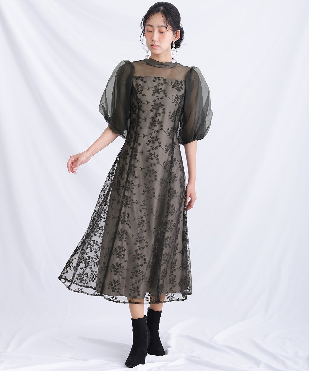 leja スパンコールボタニカルマーメイドボレロ2WAYワンピースドレス 当日発送】スパンコールボタニカルマーメイドボレロ2WAYドレス