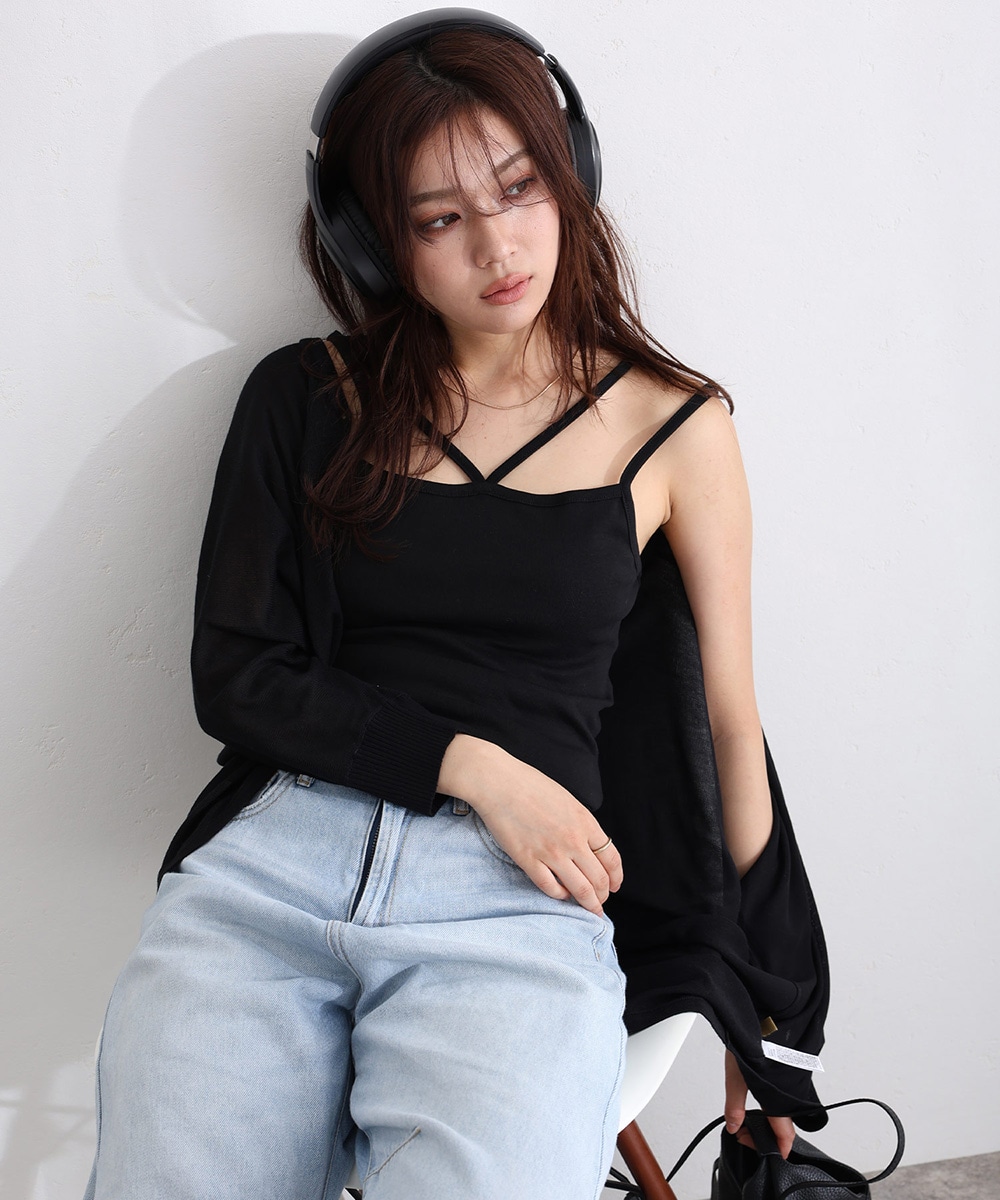 フライスフロント紐キャミソール | プールヴー(PourVous) | マルイ