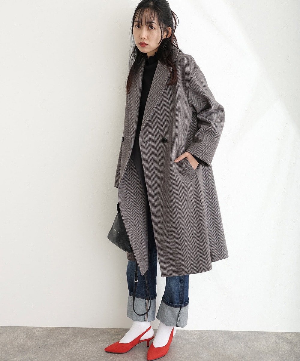 COMATEX】BIGヘリンボーンWフロントチェスターコート | ジャーナル