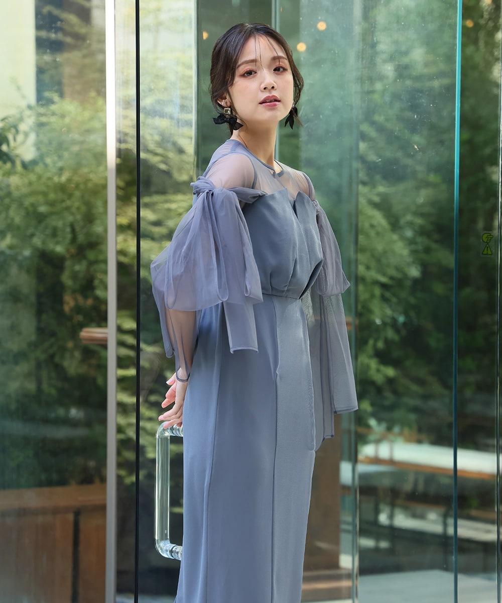 ルルウィルビー　美品　クローバーケミカルレース ワンピース　結婚式　お呼ばれ　M ルルウィルビー 美品 クローバーケミカルレース ワンピース 結婚