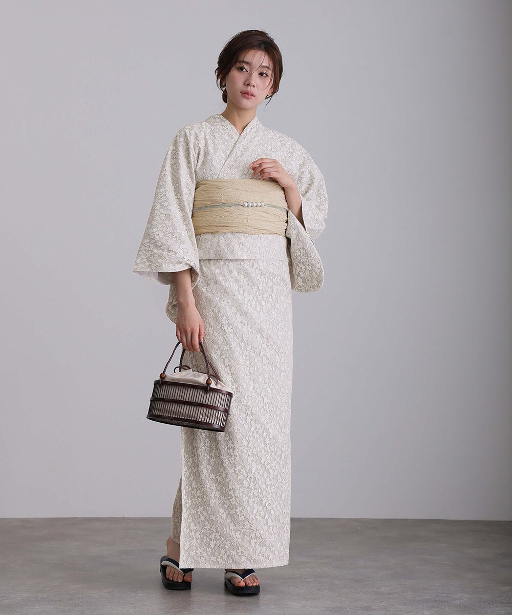 ウィルセレクション　水彩フラワープリント浴衣セット　赤系花柄 水彩フラワープリント浴衣セット(506417338) | ウィル