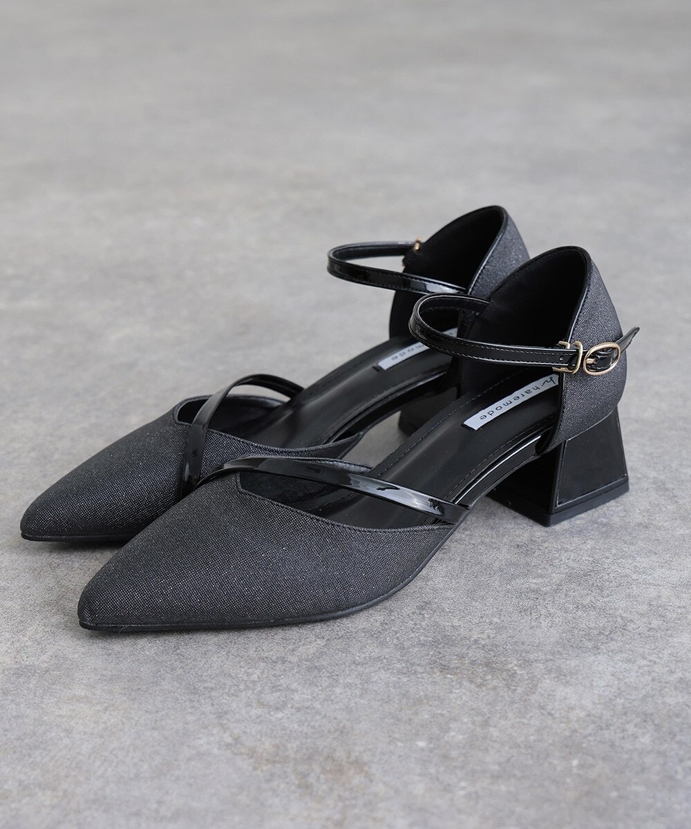 プールヴー（PourVous）/グリッターストラップチャンキーヒールパンプス グリッターストラップチャンキーヒールパンプス | プールヴー(PourVous