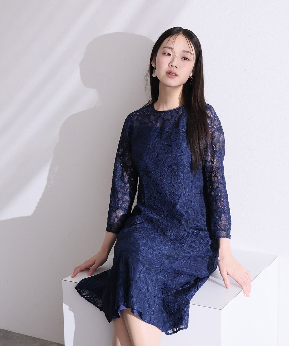 上品総レースセットアップパンツドレス | リブルーム(Rebloom