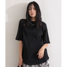 2×2リブ プチハイネック半袖Tシャツ