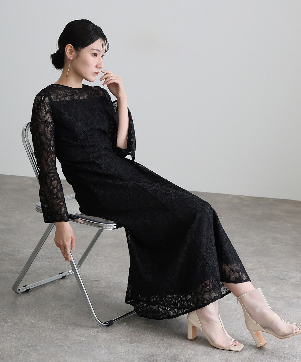 【美品】atlo 2WAY 細見え　ショート丈トップス　ドレス　ブラック 2WAYショート丈トップスドレス｜PourVous