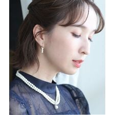 3粒パールイヤリング&ピアス