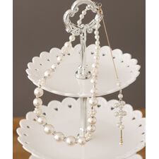 バックチャームパールネックレス