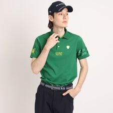 【UVカット／吸水速乾】ロゴデザイン 半袖ポロシャツ