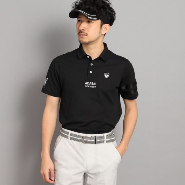 新品【adabat】アダバット　イニシャルロゴデザイン　半袖ポロシャツ　Ｍ ADBT】イニシャルロゴデザイン 半袖ポロシャツ | アダバット