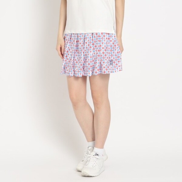 アダバット adabat ニットスカート ロゴ＆ドット 38 M 定価3万 ADABAT