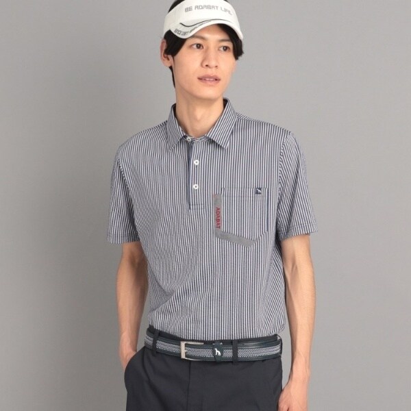 新品【adabat】アダバット　イニシャルロゴデザイン　半袖ポロシャツ　Ｍ ADBT】イニシャルロゴデザイン 半袖ポロシャツ（ポロシャツ