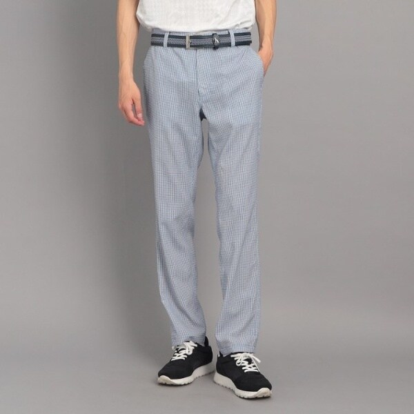 adabat　レディース　クールタッチグレンチェックストレートパンツ　Sサイズ adabat レディース クールタッチグレンチェックストレートパンツ S
