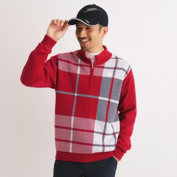 防風】リバーシブル ハーフジップセーター | アダバット(adabat