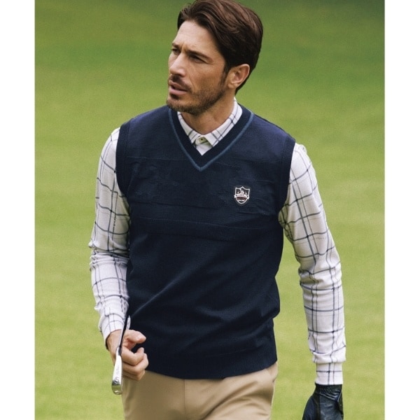 UTAA ゴルフ ウェア トップス ノースリーブ ファーベスト ハイネック